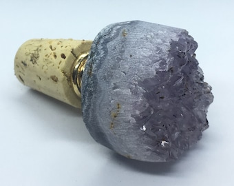 amethyst quartz wine stopper (purple)