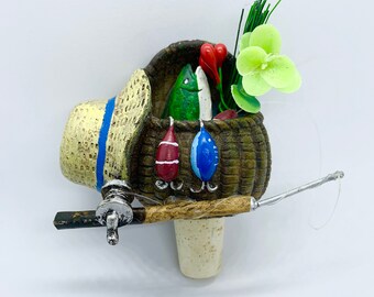 fishing gear wine stopper