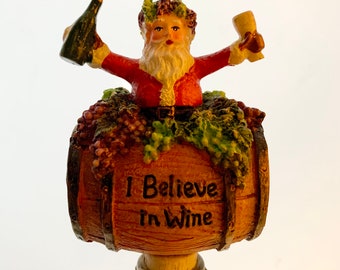 i believe in wine — santa barrel wine stopper