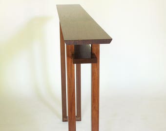 Very Narrow Console Table for Small Spaces: Hall Table/ Entry Table/ Sofa Table- Handmade Wood Furniture