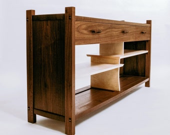 The Enzo Cabinet - walnut tv console with storage, tv stand with drawers, wood console cabinet - modern living room decor
