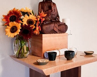 Statement Altar Table - minimalist zen podium/ contemporary lectern/ meditation table - Japanese Furniture Design