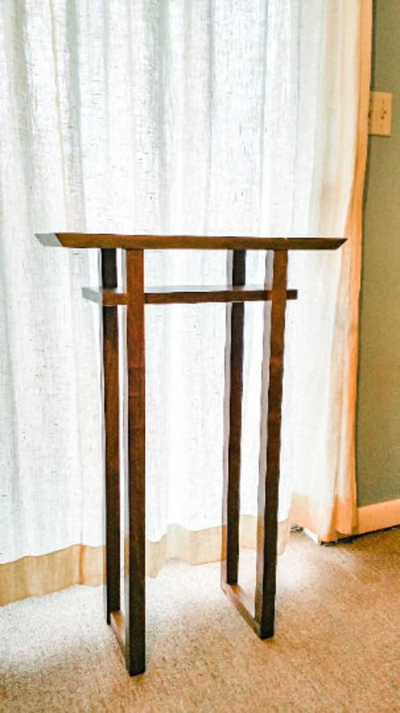 Live Edge Entry Table Modern Tall Entryway Table Small Etsy
