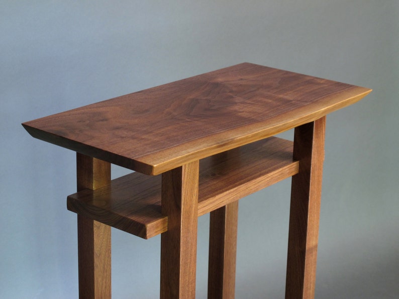 Live Edge Entry Table Modern Tall Entryway Table Small Etsy