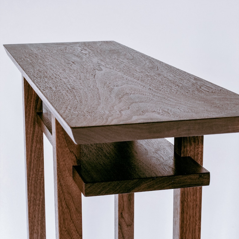 IN STOCK Tall Thin Walnut Side Table narrow wooden table for Etsy