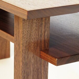 Narrow Walnut Coffee Table: for Living Room Furniture Small Wooden Coffee Table image 4