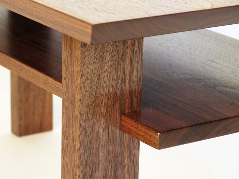 Narrow Walnut Coffee Table: for Living Room Furniture Small Wooden Coffee Table image 4