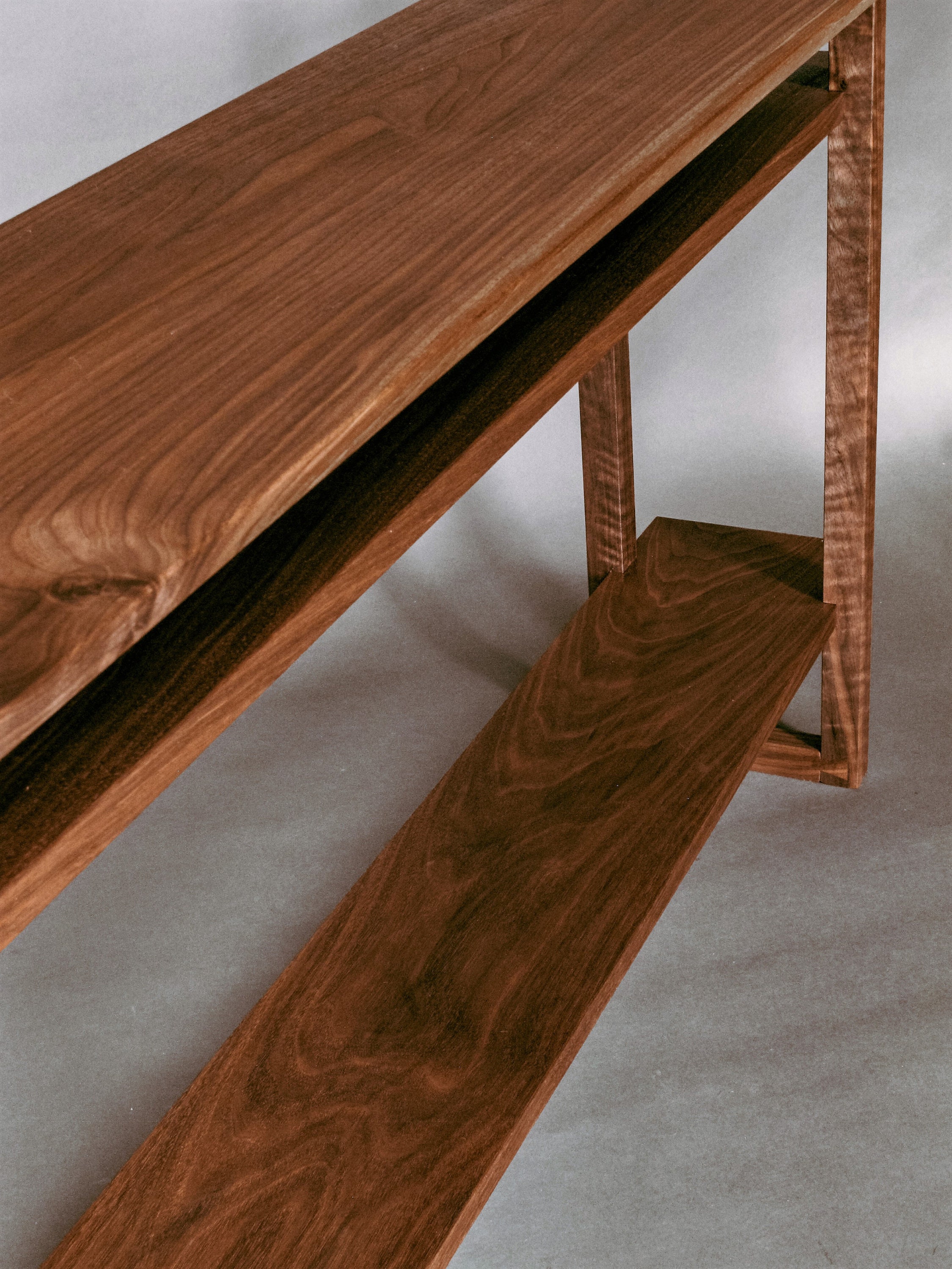 Long Narrow Wood Table With Two Shelves: Console Table for - Etsy UK