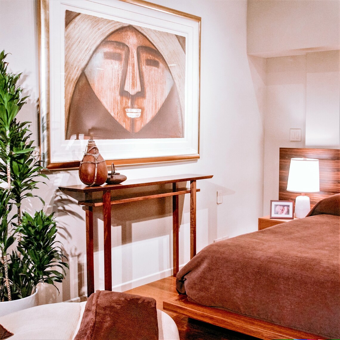 Handmade Wood Console Vanity Table Narrow Console Table, Hallway Table