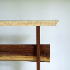 Custom Wood Table: Narrow Console Table, Modern Hall Table/ Entryway Table, Live Edge Side Table- Minimalist Modern Wood Furniture