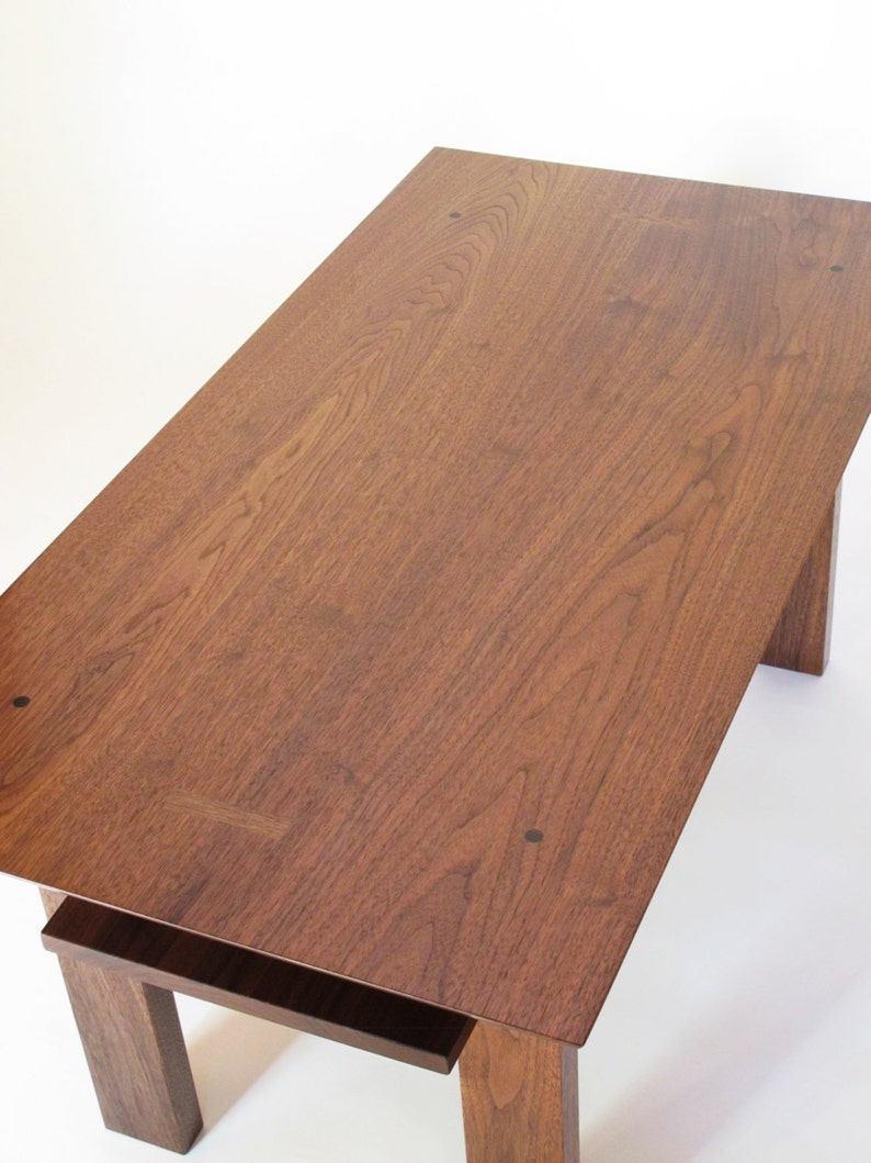 Narrow Walnut Coffee Table: for Living Room Furniture Small Wooden Coffee Table image 7