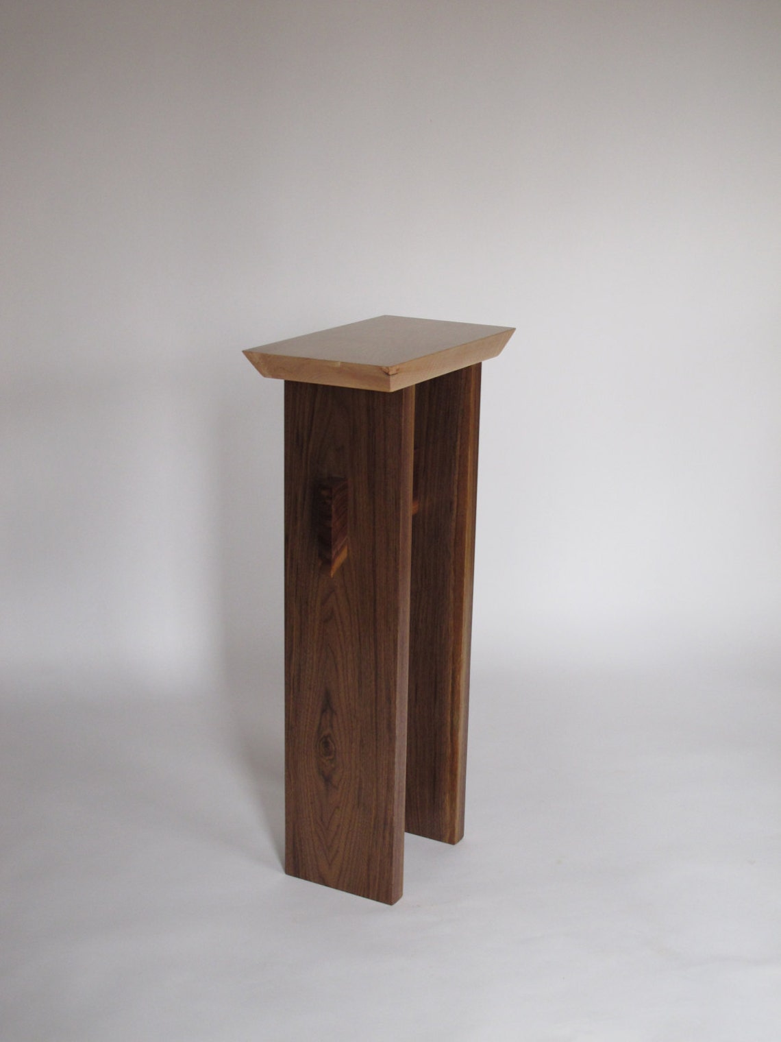Small Tall Entry Table Minimalist Wood Furniture for Hall With Live Edge Accent Etsy