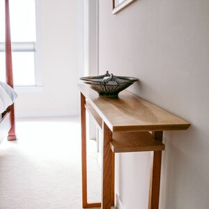 Vanity Table: Narrow Console Table/ Sofa Table/ Narrow Side Tables- Mid Century Modern Wood Furniture- CLASSIC COLLECTION