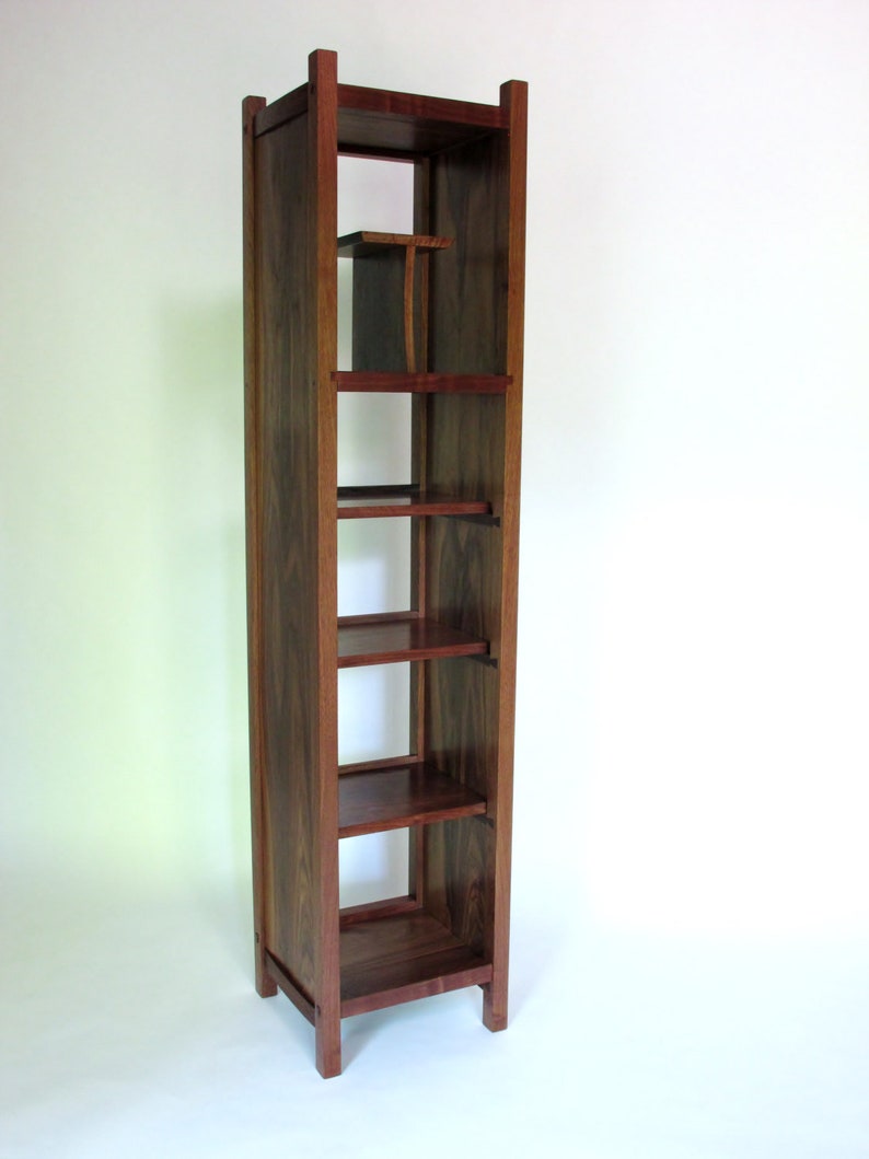 Open Bookcase Tall Storage Cabinet Narrow Modern Image 0