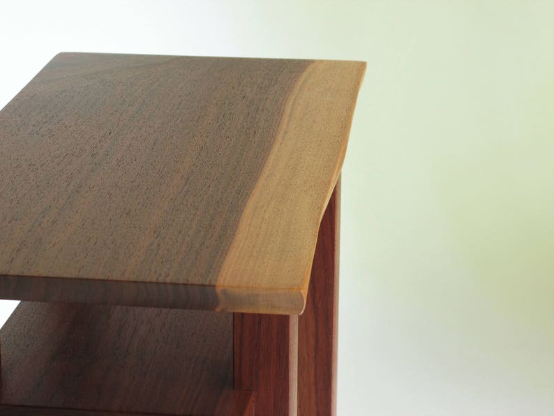 Pair of Live Edge End Tables Walnut Table Set Narrow Etsy