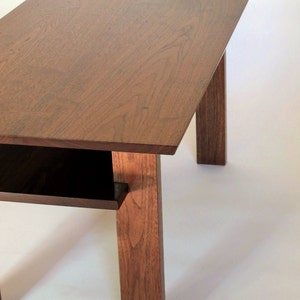 Narrow Walnut Coffee Table: for Living Room Furniture Small Wooden Coffee Table image 6