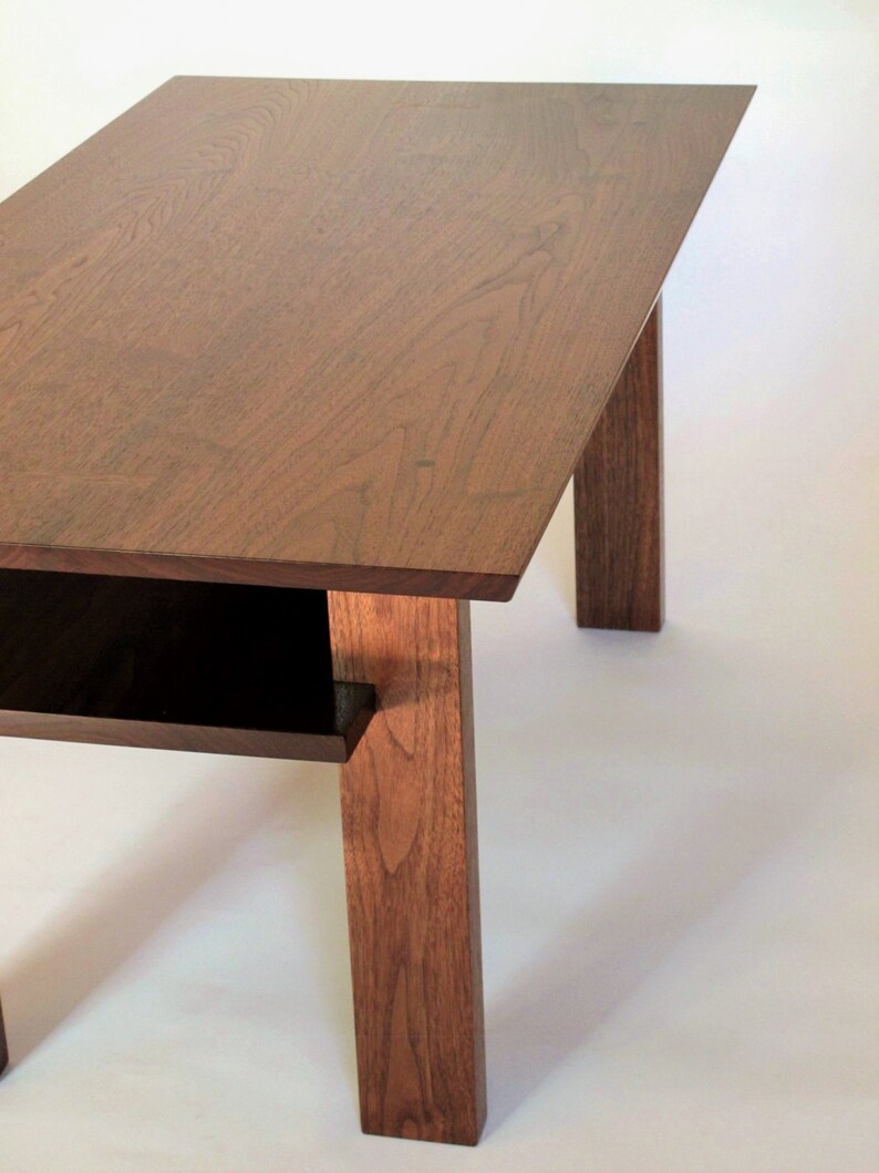 Narrow Walnut Coffee Table: for Living Room Furniture Small Wooden Coffee Table image 6