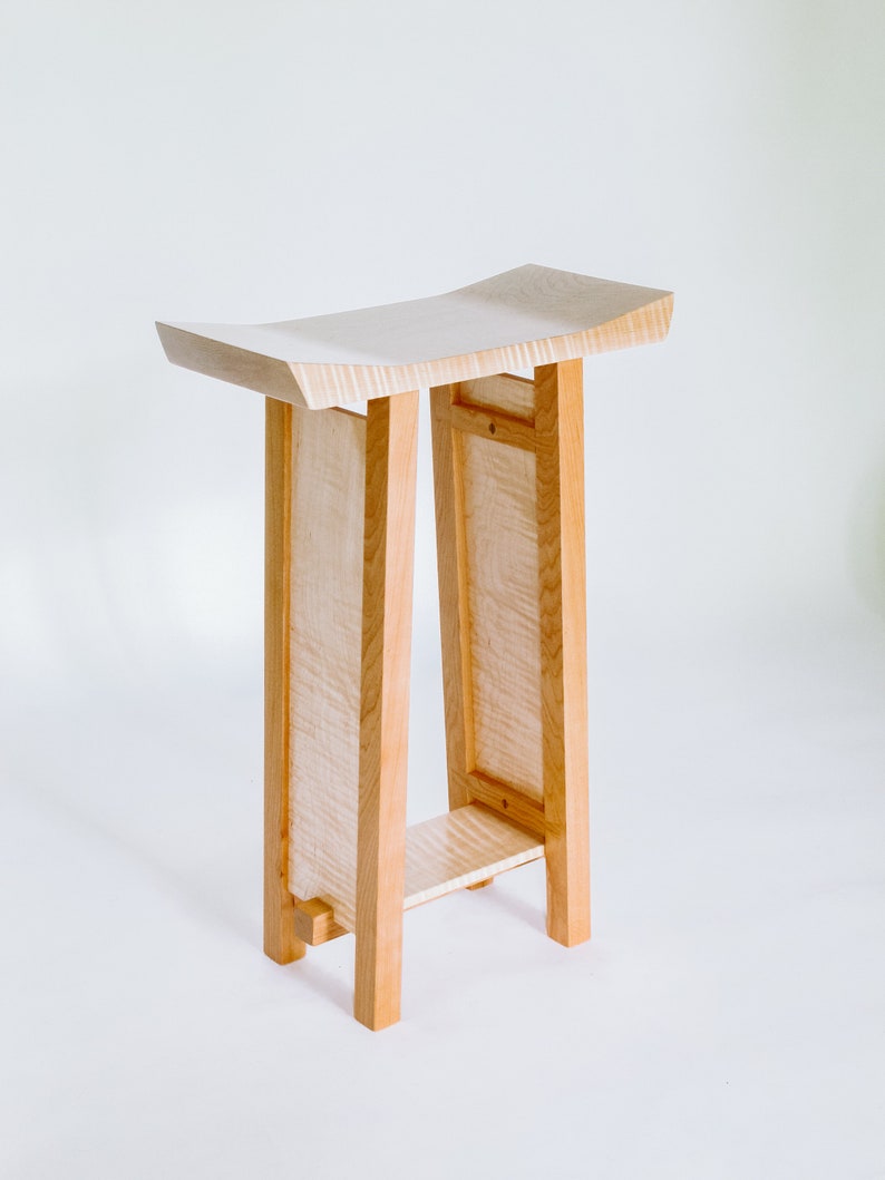 Bar Stool Modern Zen Wood Bar Furniture Handmade Custom Furniture