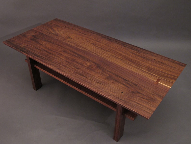 Walnut Coffee Table Small Wood Tables for Living Room Narrow Etsy