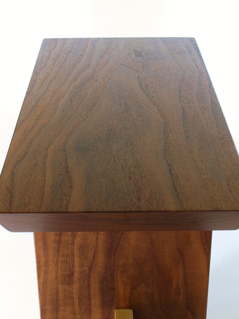 Maple and Walnut Narrow End Table Wood Furniture for Small Etsy