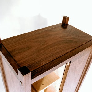 BAR CABINET: Liquor Cabinet, Dry Bar, Modern Wood Bar Handmade Custom Furniture image 5
