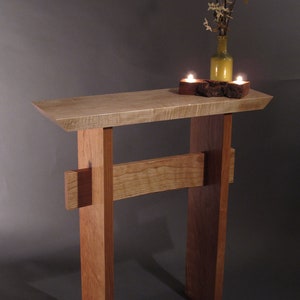 Small Console Table for Front Door: Mid Century Modern Zen Hall Table/ Side Table/ Entry Table