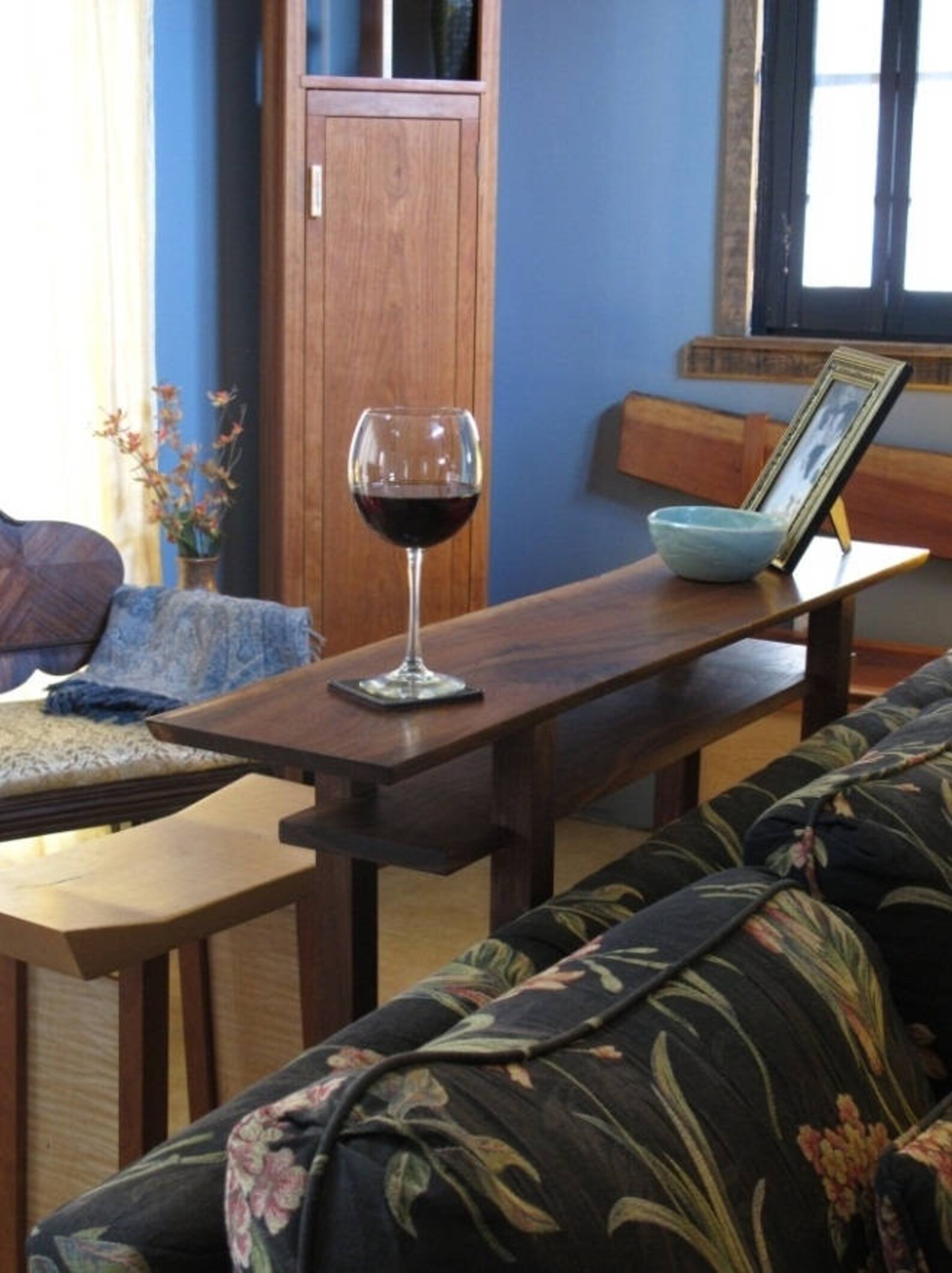 Small Bar Table Tall Console Table, Narrow Wood Table for Small