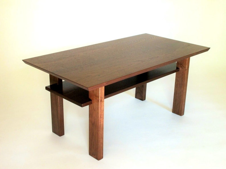 Narrow Walnut Coffee Table: for Living Room Furniture Small Wooden Coffee Table image 1