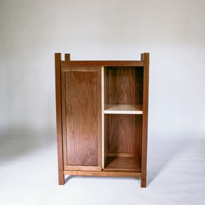 BAR CABINET: Liquor Cabinet, Dry Bar, Modern Wood Bar Handmade Custom Furniture image 3