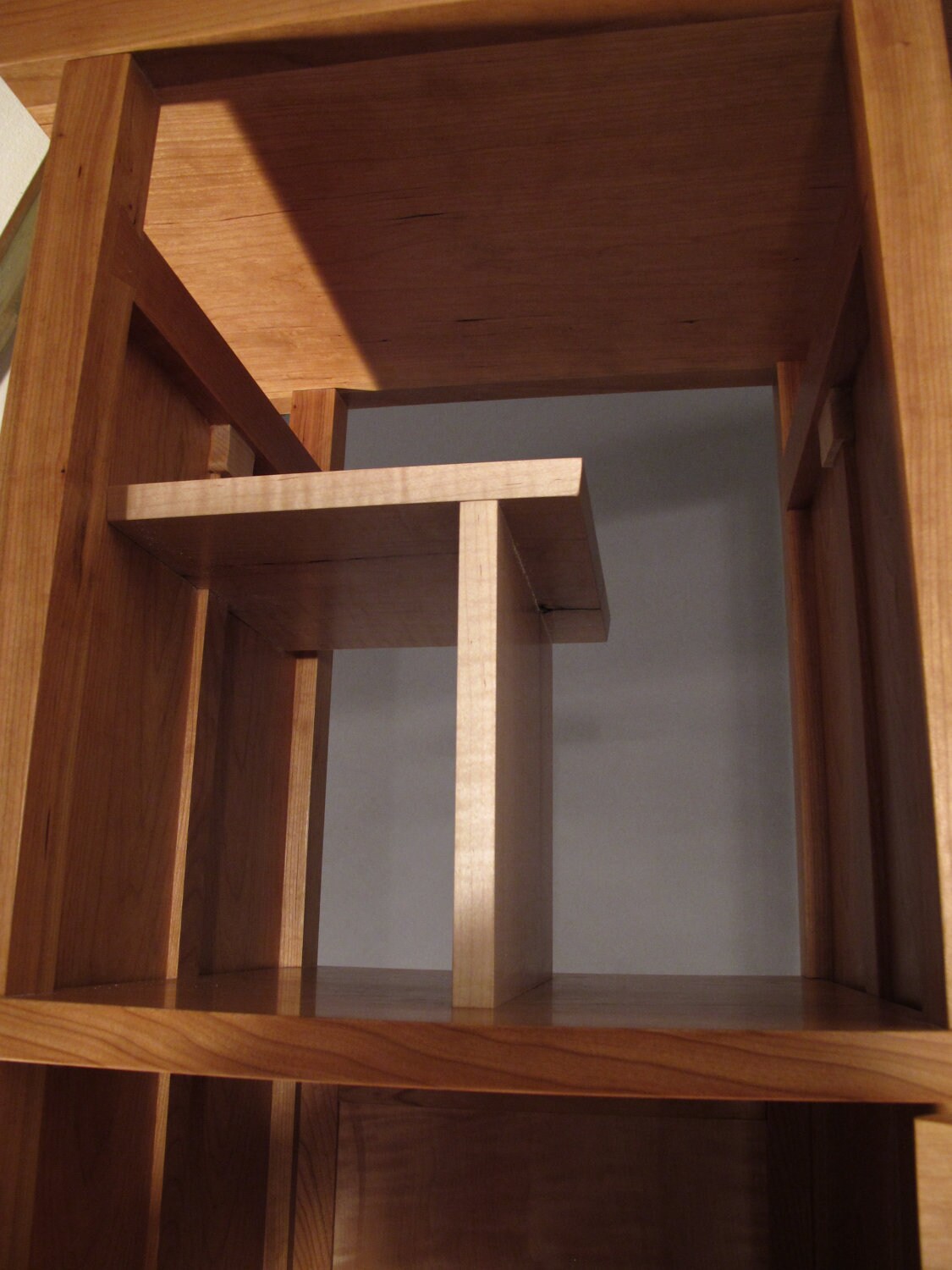 Tall Narrow Armoire in Cherry Handmade Custom Wood Etsy