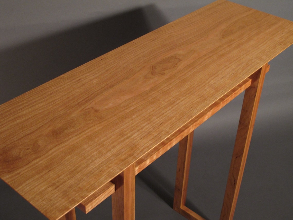 Narrow Side Table Handmade Custom Wood Furniture Minimalist Modern