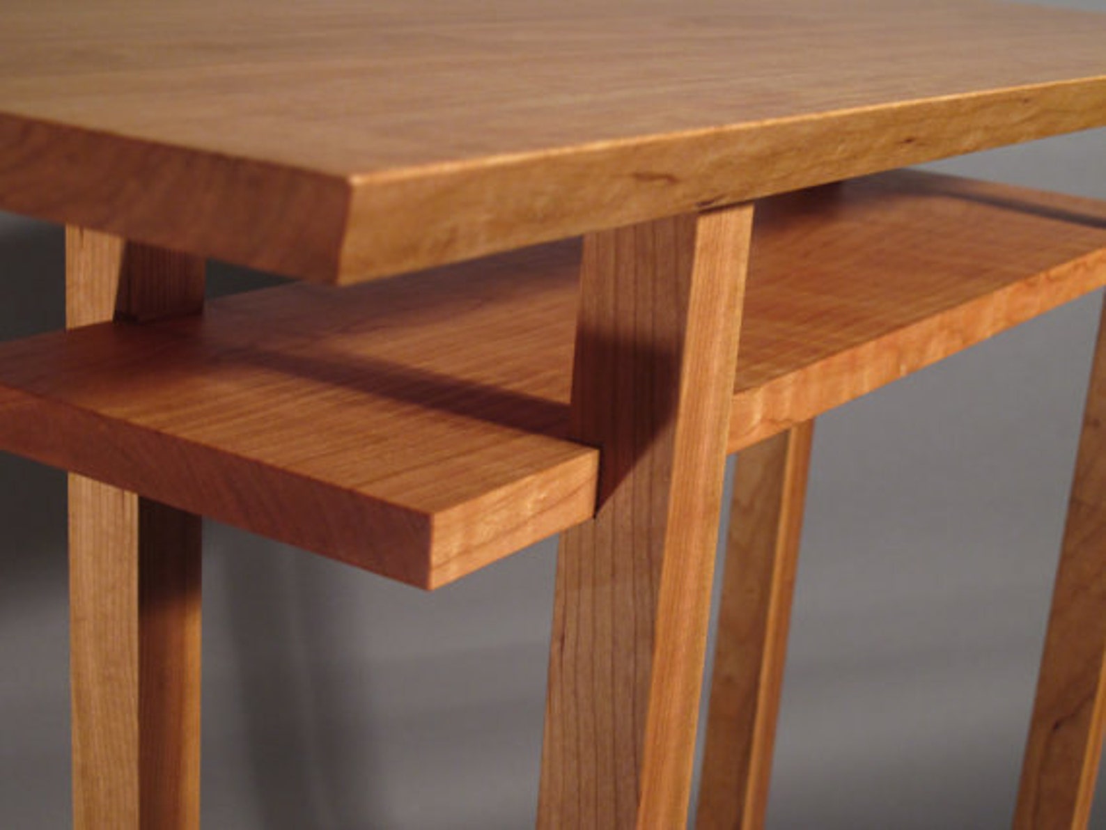 Narrow Side Table Handmade Custom Wood Furniture Minimalist Modern