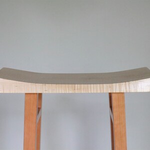 Small Side Table: Tiger Maple & Cherry Narrow End Table/ Entry Table image 3