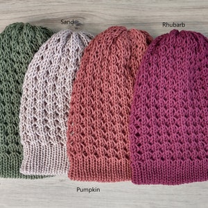 Slouchy beanie, lightweight knit hat, wool blend, women&#39;s hat, fall slouchy beanie