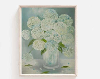 Hydrangea Painting, Original Hydrangea Painting, Custom Hydrangea Painting, Home Decor,Frame not included