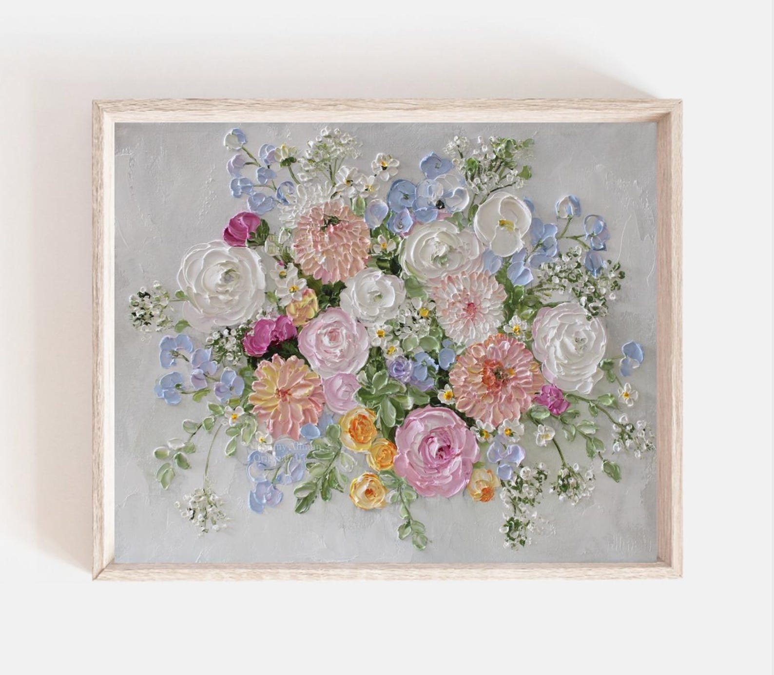 Custom Bridal Bouquet Oil Painting of wedding bouquet