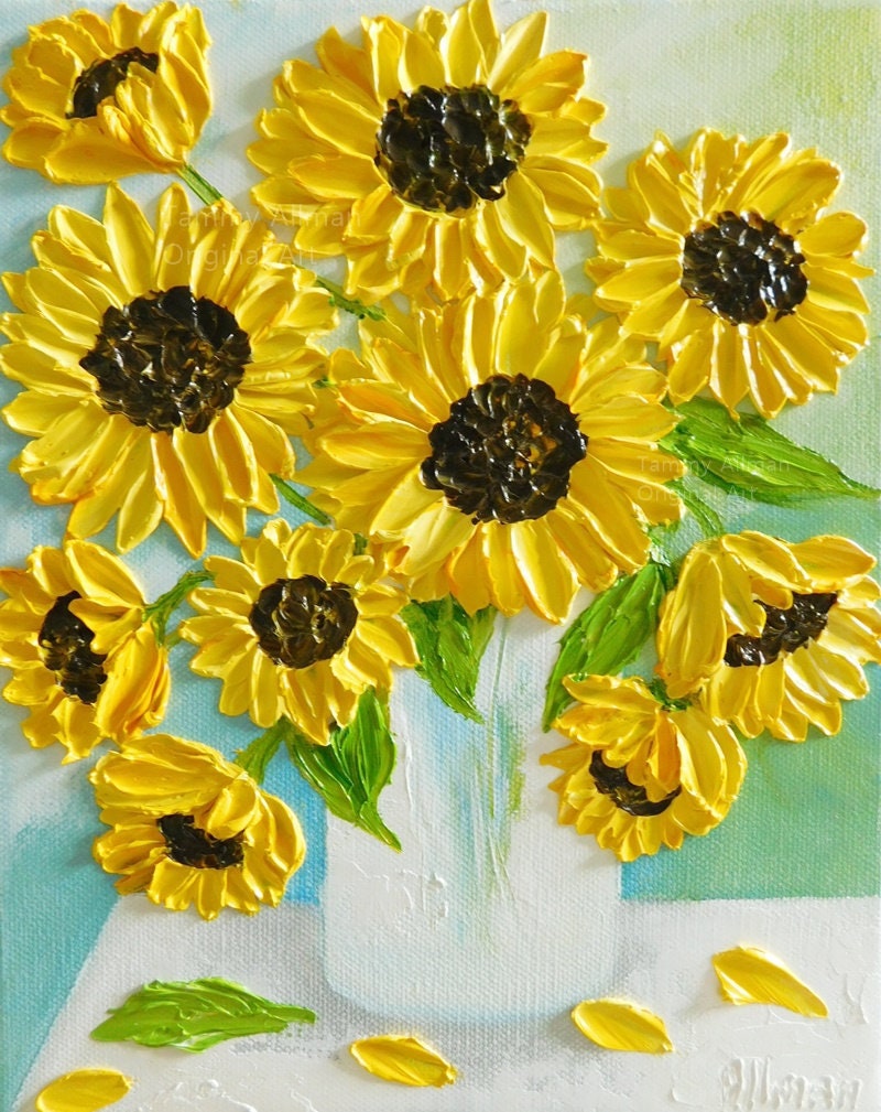 sunflower painting ideas easy