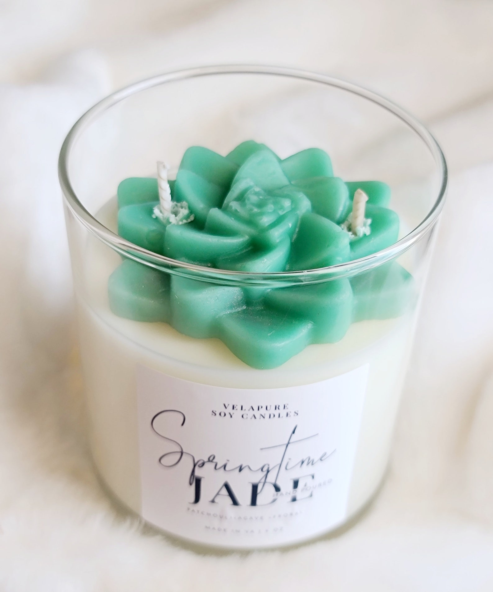 Succulent Candles 3D Soy Candles Springtime Jade Candles Etsy