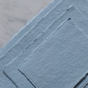 Carta di cotone fatta a mano BLU FRANCESE 300GSM 4x9"