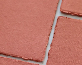 300GSM TERRACOTTA 4x9" Handmade Cotton Rag Paper