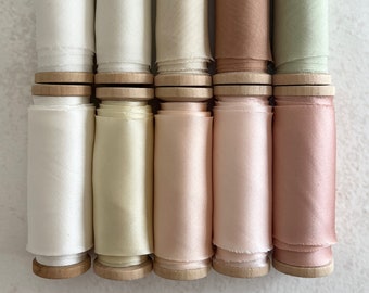 NEW 2.5" Bias Cut Silk Ribbon - Single Spools (3 yards)