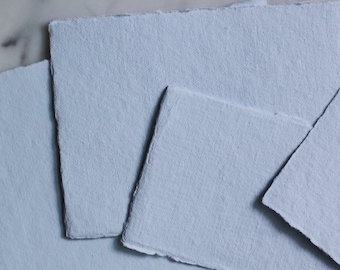 PALE BLUE 150GSM 4.25x6" Handmade Cotton Rag Paper