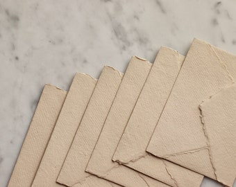 WHEAT 4bar Handmade Cotton Rag Envelopes