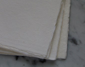 NEW IVORY 5x7" Handmade Cotton Rag Paper