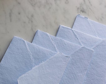 PALE BLUE 4bar Handmade Cotton Rag Envelopes