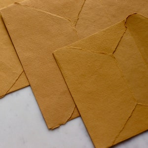HONEY GOLD A6 Handmade Cotton Rag Envelopes