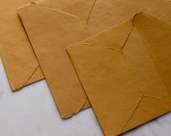 HONEY GOLD A6 Handmade Cotton Rag Envelopes