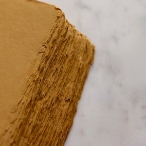 HONEY GOLD 300GSM 2.5x3.5" Handmade Cotton Rag Paper