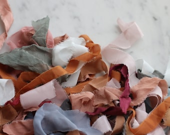 Silk Ribbon Scraps - Mix Colors