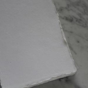 Carta di cotone fatta a mano 5x7" BIANCO SPORCO 300GSM